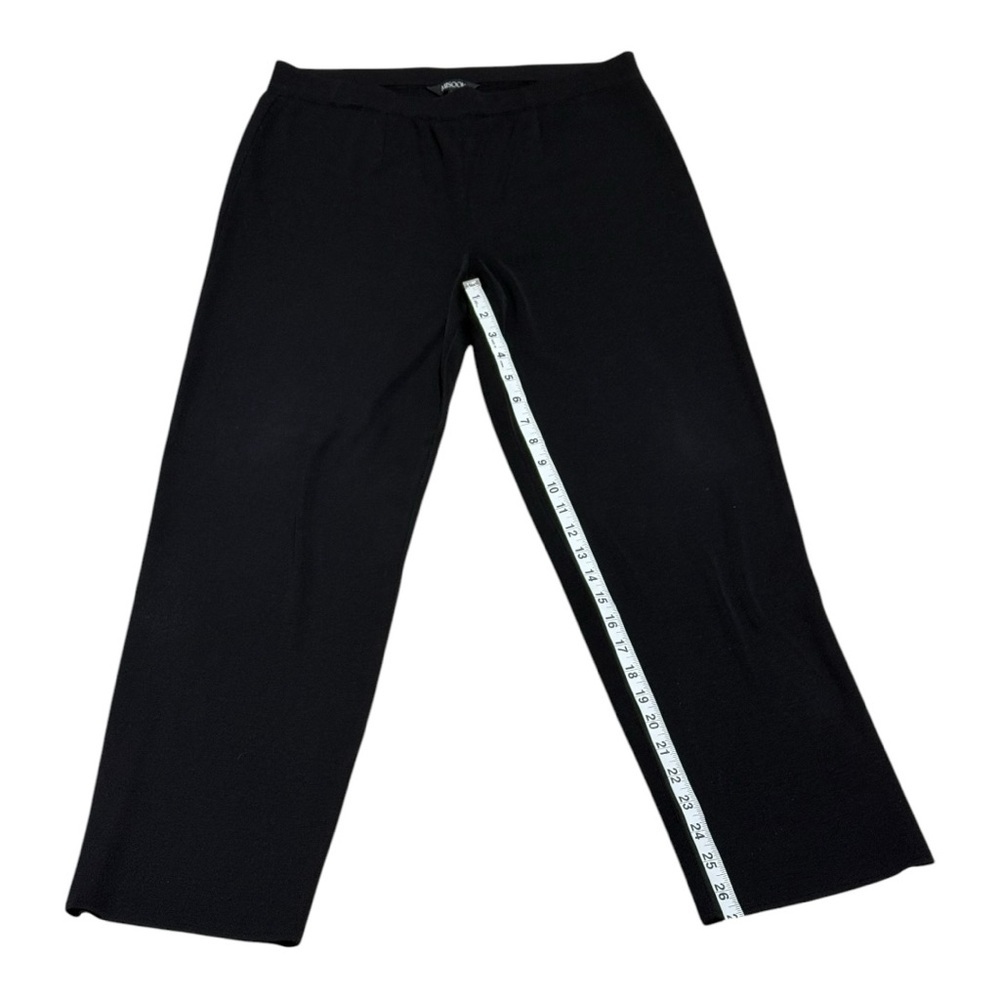MISOOK Black Classic Knit Pull On Wide Leg Pants Size LP - Picture 9 of 9